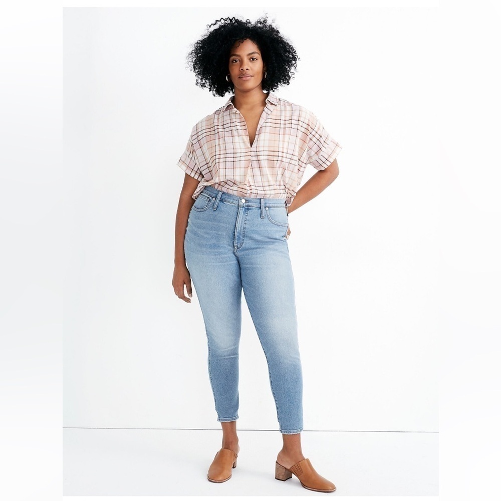 Madewell Women’s 10" High-Rise Skinny Crop Jeans in Horne Wash NWT Raw H…